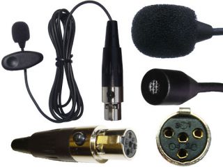 Mini Lapel Microphone Fits Shure Wireless Transmitter