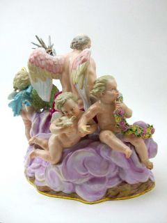 Meissen Aeolus Attended by the Four Winds German Porcelain Figurine