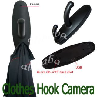 Spy Clothes Hook Camera Hidden Video DVR Home Security