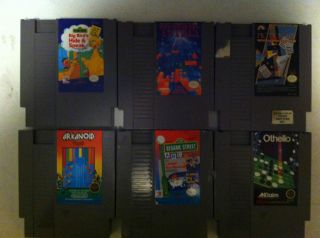 Nintendo NES Lot of 6 Games #17 / NO DUPES / Arkanoid Tetris