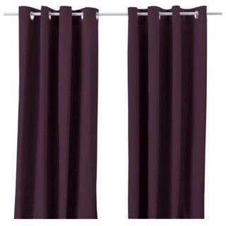 New IKEA Sanela Curtains Dark Brown Drapes 57 x 118 Grommet Style
