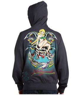 Ed Hardy Mens Woman and Panther Hoodie Sweatshirt Size L XL 2XL