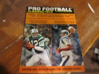 College & Pro Football NFL Preview books 1960s 1970s Stats