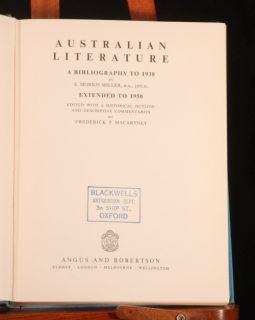 1956 AUSTRALIAN LITERATURE by E. Morris MILLER