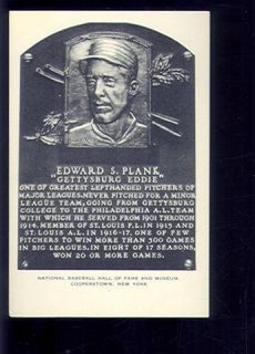 Vintage Edward Plank Hall of Fame Postcard VG EX (Sku 31744)