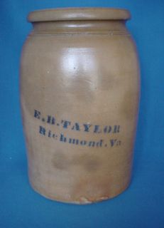 Taylor, Richmond, Virginia Stoneware Jar by A. P. Donaghho