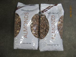48 oz Wonderful Dry Roasted Salted Almonds 6 Lbs