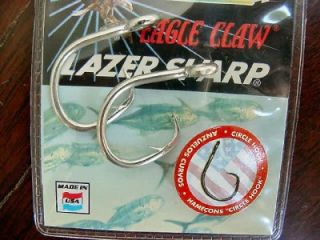 Eagle Claw Lazer Sharp 10/0 Circle Hooks Saltwater Hooks  Sea