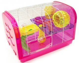 Dwarf Hamster Rodent Mouse Mice Critter Play House Cage H1080A Pink