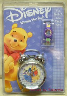 Eeyore and Pooh Double Bell Alarm Clock and Watch Set