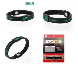 EFX Silicone Sports Wrist Band Bracelet Black Size M
