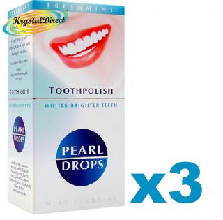 3X Pearl Drops Toothpolish Tooth Teeth Polish Freshmint