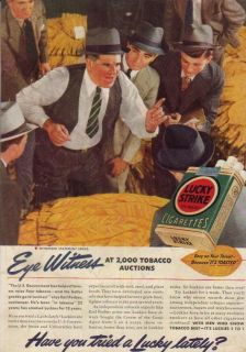 1939 Lucky Strikes Cigarettes Earl Forbes Tobacco Auctioneer Auction