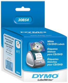 DYMO CD/DVD Labels, 2 1/4in dia, White, 160/Box, BX   DYM30854