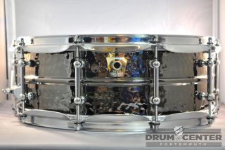  Beauty Hammered Brass Snare Drum w Tube Lugs 5x14 Video Demo