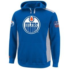 Edmonton Oilers Hat Trick Blue Hooded Sweatshirt Hoody Pullover Hoodie