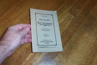 1906 Miss Cullens Seat Occupation by Annie E Cullen Booklet