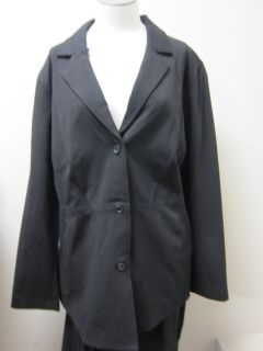 Eileen Fisher Women Viscose Stretch Ponte Shaped Jacket Black $258