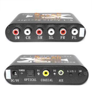1CHANNEL Ac3 DTS Audio Gear Digital Surround Sound Rush Decoder