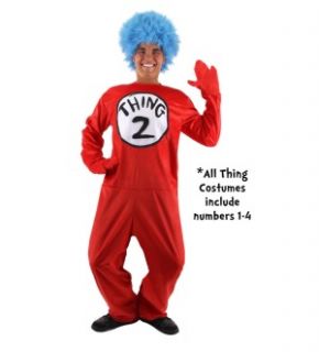 Dr Seuss Thing 1 2 Costume Adult Large Extra Large New