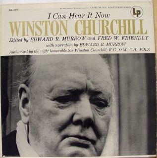 Winston Churchill I Can Hear It Now LP VG KL 5066 w Book Spoken Word