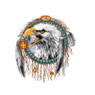 Eagle Beautiful Native American Dreamcatcher Dream Catcher White T