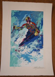 Leroy Neiman Serigraph Skier 1972 Limited Edition of 300 Signed