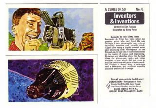 1975 Full Set of 50 Famous Inventors Inventions Cards