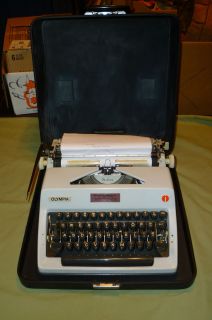 Vintage Olympia Typewriter with Case Both Made in Germany Works Great