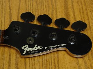  Fender Contemporary FRETLESS Jazz BASS NECK TUNERS Black Duff McKagan