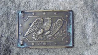 Early Militia Belt Buckle Military Belt Buckle Eagle w Olive Branch 13