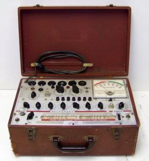   HICKOK 600A TUBE TESTER ELECTRICAL INSTRUMENT IN CASE PARTS REPAIR