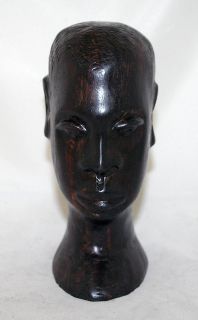 Antique African Primitive Ebony Wood Statue Carving Sculpture Tanzania