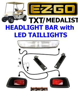  Golf Cart Headlight Taillight Kit Freedom Head Light Bar Kit