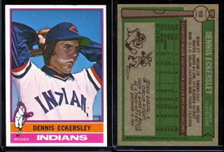 1976 Topps Dennis Eckersley Rookie Indians RC 98 NM