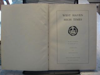 1941 West Haven High School Yearbook West Haven Conn
