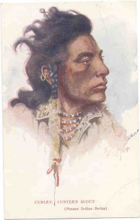  Montana Artist E s Paxson Curley C 1908 Postcard