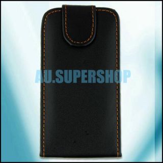 Leather Protector Case for Samsung Galaxy Ace S5830 Blk