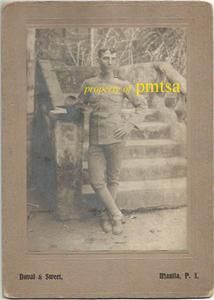  SPANISH AMERICAN WAR Soldier   ID   by Duval & Sweet MANILA