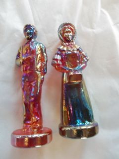  Art Glass Museum BERNARD & ELDENA Figurines Set RUBY RED Carnival