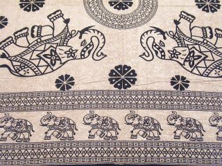 Incredible, Gorgeous Hand Dyed 100% Cotton Elephant Indian Bedding Bed
