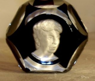 Baccarat Crystal FDR Eleanor Roosevelt Paperweight