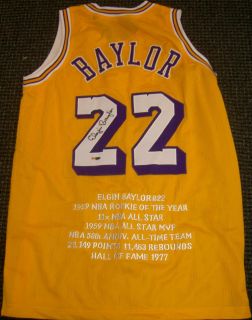 Elgin Baylor Autograph Signed Los Angeles Lakers Jersey Engrave UDA