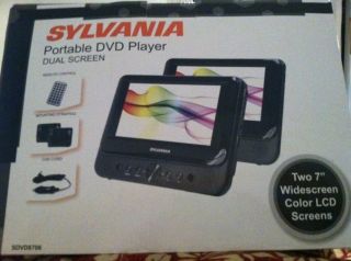 Sylvania Dual Screen Portable DVD Player SDVD8706  NIB