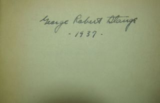 1936 1st Am T s Eliot Poems Signed George Robert Stange