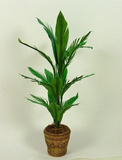  Dollhouse Miniature Palm Plant in Round Pot