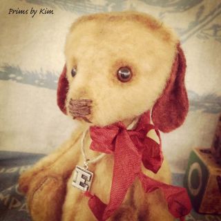 Puppy Dog Bear Doll Primitive Sweet Fuzzy Vintage LK Eddy