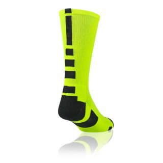 New TCK Elite Baseline Basketball Socks Neon Yellow Black proDRI Calf