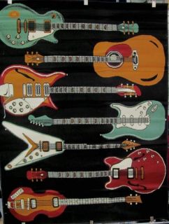 brand new electric guitar modern design area rug wall hanging by