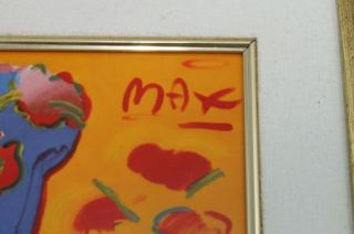Peter Max Signed Framed Fan Dancer w COA from The Franklin Mint